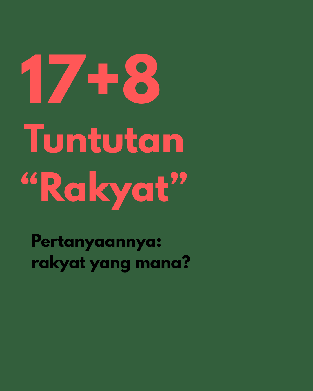 Bagaimana Keterwakilan-isme Membunuh Perlawanan Rakyat: